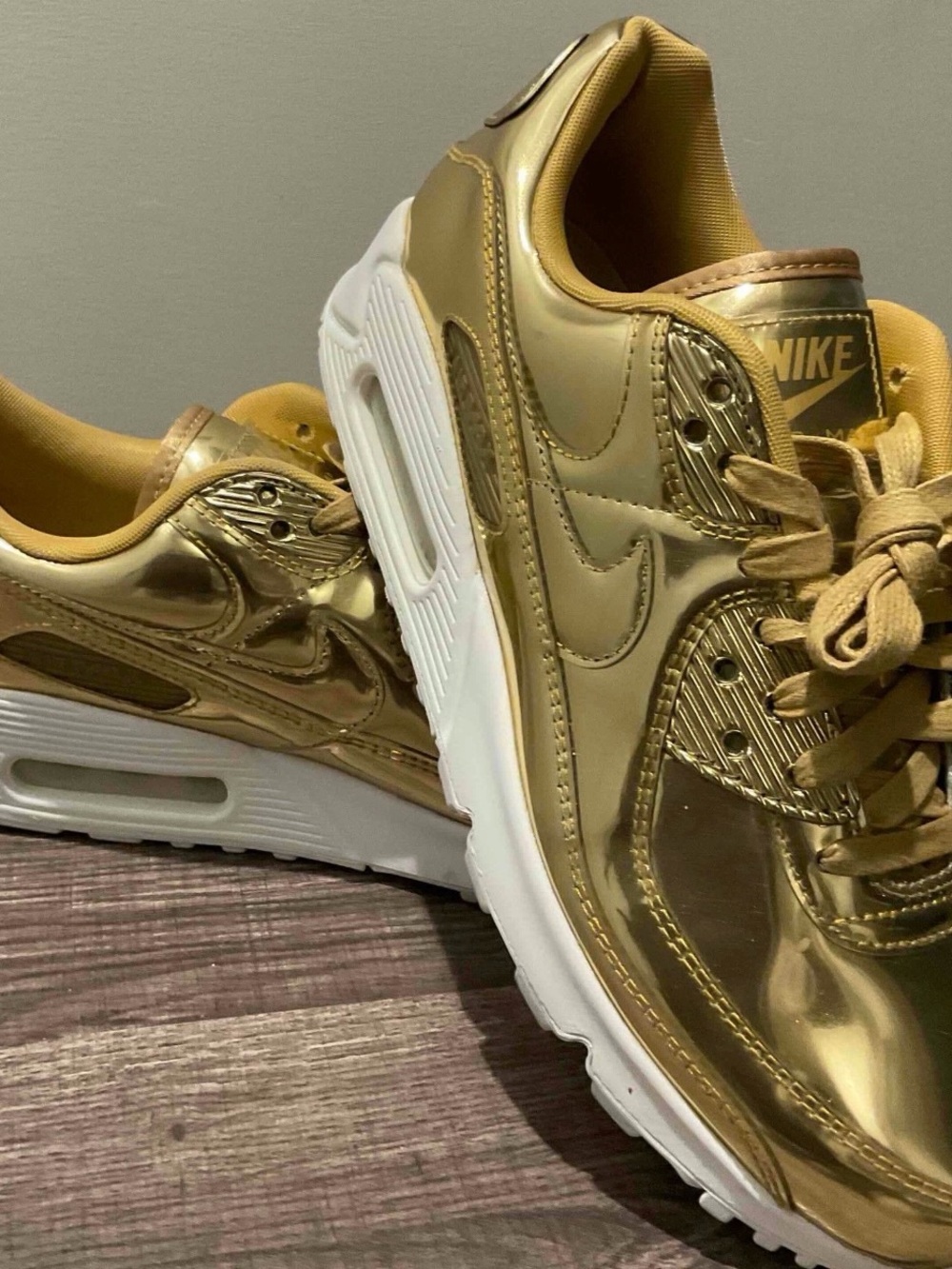 Nike Women's Metallic Gold Low-Top Sneakers